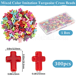 300Pcs Crackle Opaque Acrylic Beads&nbsp;OACR-SP0001-06