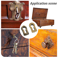 6Pcs 3 Colors Alloy Decorative Keyhole&nbsp;FIND-CN0002-36B