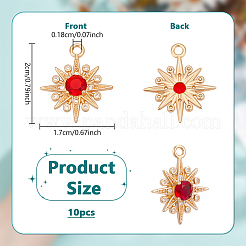 10Pcs Brass Micro Pave Cubic Zirconia Pendants&nbsp;KK-NB0003-94B