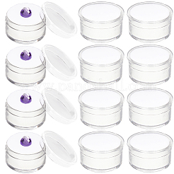 Round Jewelry Clear Plastic Loose Diamond Storage Box&nbsp;CON-WH20003-01A-02