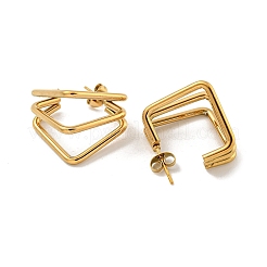 PVD Vacuum Plating 202 Stainless Steel Hoop Earring&nbsp;EJEW-H003-16G