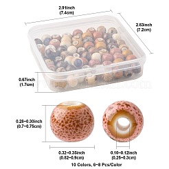 68Pcs 9 Colors Handmade Porcelain Beads&nbsp;PORC-FS0001-23B
