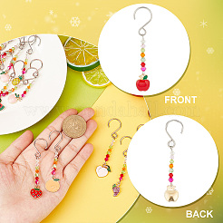 Alloy Enamel Fruit Pendant Decorations&nbsp;HJEW-AB00279