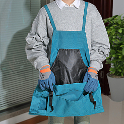 Outdoor Gardening Oxford Fabric Apron and Nylon Safety Work Gloves Sets&nbsp;AJEW-GF0010-19B