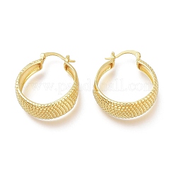 Brass Thick Hoop Earrings&nbsp;EJEW-H104-04G