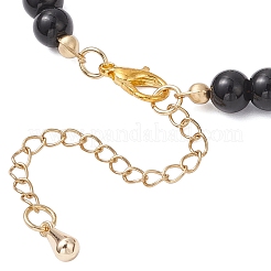 Natural Tiger Eye & Glass Pearl Beaded Bracelets for Women&nbsp;BJEW-JB12239-03
