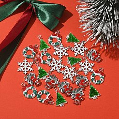 24Pcs 4 Styles Christmas Alloy Pendants&nbsp;ENAM-YW0006-43