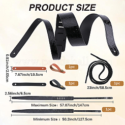 3Pcs 3 Styles PU Leather Guitar Adjustable Shoulder Strap&nbsp;AJEW-CL0003-74