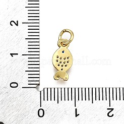 Brass Micro Pave Cubic Zirconia Pendants&nbsp;KK-Z100-05G