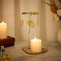 430 and 201 Stainless Steel Rotating Candlestick Tealight Candle Holder&nbsp;DJEW-WH0039-22G