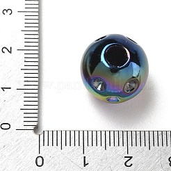 UV Plating Opaque Acrylic European Bead Rhinestone Settings&nbsp;AC-CBA6658-06G