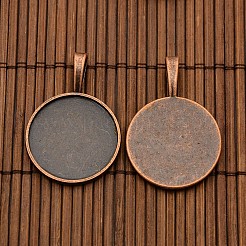 25mm Transparent Clear Domed Glass Cabochon Cover with Alloy Settings&nbsp;TIBEP-X0008-R-FF