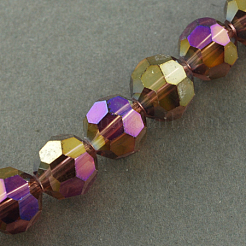 Electroplate Glass Beads Strands&nbsp;X-EGLA-R016-6mm-13