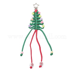 5Pcs Polyester & Spandex Cord Christmas Tree Pendant Decorations&nbsp;HJEW-JM03799