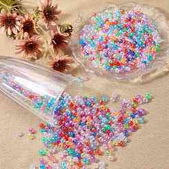 1000Pcs UV Plating Transparent Acrylic Beads&nbsp;OACR-SZ0001-55