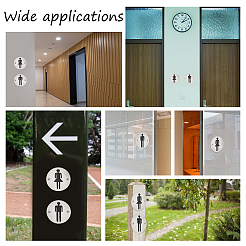 2 Sets 2 Style 201 Stainless Steel Toilet Signs&nbsp;DIY-UN0001-87