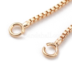 Rack Plating Brass Box Chain Link Bracelet Making&nbsp;KK-A183-03G