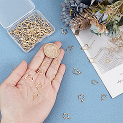 120Pcs 6 Styles 304 Stainless Steel Open Pendants&nbsp;STAS-AR0002-58G
