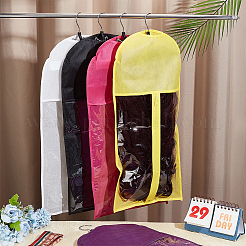 10 Sets 5 Colors Arch Shaped Cloth Hair Wig Storage Zipper Bags&nbsp;ABAG-OC0001-07