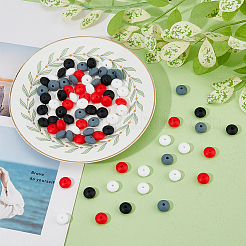 2Bags 80Pcs Rondelle Food Grade Eco-Friendly Silicone Focal Beads&nbsp;SIL-DC0001-69A