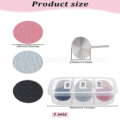 Foot File Sandpaper Disc with Metal Shaft&nbsp;FIND-WH0519-24