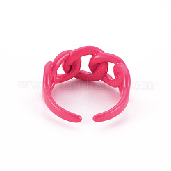 Spray Painted Brass Curb Chain Open Rings&nbsp;RJEW-S045-098-NR