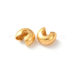 Brass Crimp Bead Cover&nbsp;KK-C157-60G