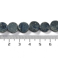 Electroplated Natural Druzy Agate Beads Strands&nbsp;G-M433-01D