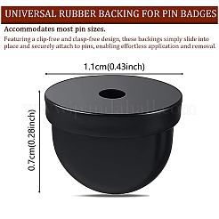 60Pcs Rubber Pin Backs&nbsp;FIND-YW0011-59
