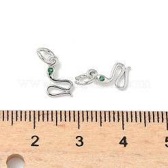 Brass Micro Pave Cubic Zirconia Pendants&nbsp;KK-D386-01P