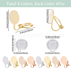 Brass Earring Settings&nbsp;KK-SC0006-62