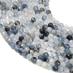 Natura Blue Rutilated Quartz Beads Strands&nbsp;GG-CBA3921-A05-4mm