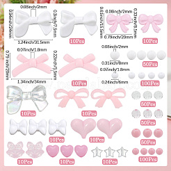 100Pcs 10 Styles Opaque & Transparent Acrylic Beads&nbsp;MACR-SC0002-24