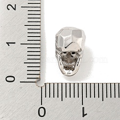 Brass Micro Pave Black Cubic Zirconia Beads&nbsp;ZIRC-P119-17A-P