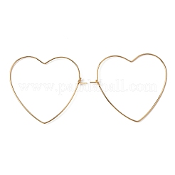 40Pcs 4 Styles Brass Hoop Earring Findings&nbsp;KK-BC0002-39