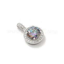 925 Sterling Silver Micro Pave Clear Cubic Zirconia Charms&nbsp;STER-U008-02P-01