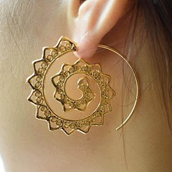 Spiral Alloy Stud Earrings&nbsp;FS-WG5570C-01