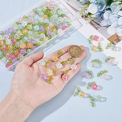 96Pcs 8 Colors Transparent Acrylic Pendants&nbsp;PALLOY-NB00016