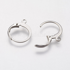 Tarnish Resistant 304 Stainless Steel Leverback Earring Findings&nbsp;STAS-F141-02P