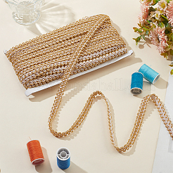 Metallic Polyester Lace Ribbons&nbsp;OCOR-WH0060-74B