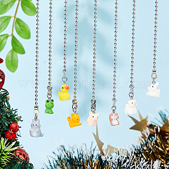8Pcs 8 Styles Animal Theme Resin Charms Ceiling Fan Pull Chain Extenders&nbsp;AJEW-DC00004