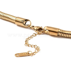 304 Stainless Steel Round Snake Chain Necklace&nbsp;NJEW-D043-01G