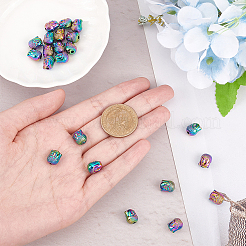 30Pcs Rack Plating Rainbow Color Alloy Beads&nbsp;PALLOY-NB0003-89