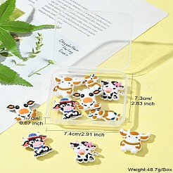 10Pcs 5 Styles Cattle Food Grade Eco-Friendly Silicone Focal Beads&nbsp;SIL-CJ0001-68