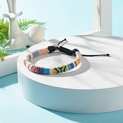 Ethnic Tribal Cloth Braided Bead Bracelet&nbsp;BJEW-JB07483