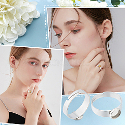 40Pcs Adjustable 304 Stainless Steel Finger Rings Components&nbsp;STAS-BBC0001-31