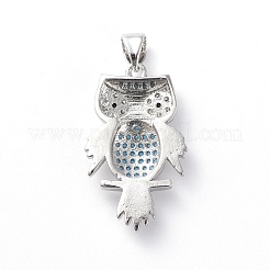 Brass Micro Pave Cubic Zirconia Pendants&nbsp;ZIRC-G157-22P