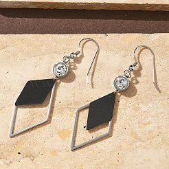Electroplated 304 Stainless Steel Dangle Earrings&nbsp;EJEW-Z129-22P