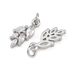 SHEGRACE Brass Clear Cubic Zirconia Charms&nbsp;XGRQ2O365-421P