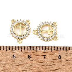 Brass Micro Pave Clear Cubic Zirconia Chandelier Component Links&nbsp;CU-B002-01G-B